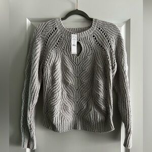 WHBM Chenille Cable Cutout Sweater